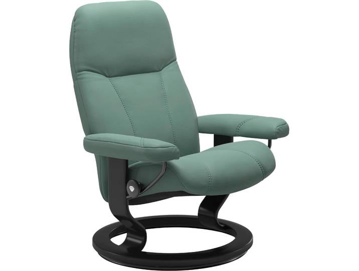 Relaxsessel, Leder BATICK & PALOMA, Aqua Grün, 76×100×71 cm, Manuell Verstellbar, Stressless