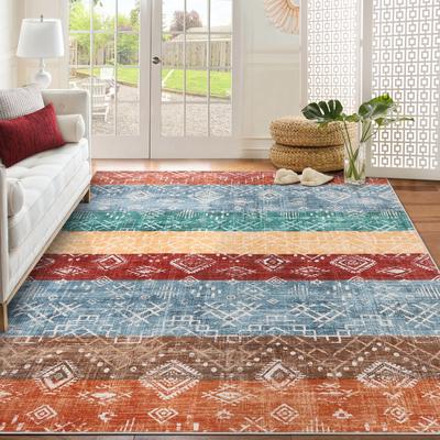 Garvee Farmhouse Geometric Diamond Washable Bedroom Area Rug