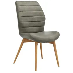 2er-Set MAISON Stuhl Midland Mikrofaser Grau Grey