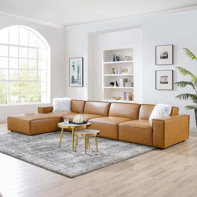 Modway Restore 5-Piece Vegan Leather Sectional Sofa