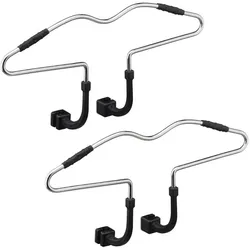 Relaxdays Auto Kleiderbügel für Kopfstütze 2er Set Schwarz,Silber