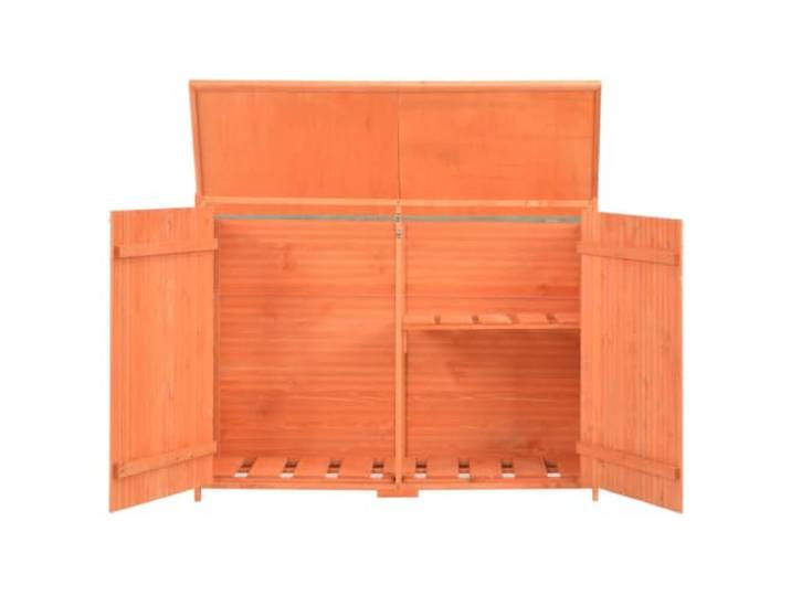 Gartenhaus aus Holz, 128 x 42 x 91 cm, Aufbewahrung für den Außenbereich Aufbewahrungsschrank, wasserdichtes Polyesterdach, wasser- und verschleißfest, einfache Montage