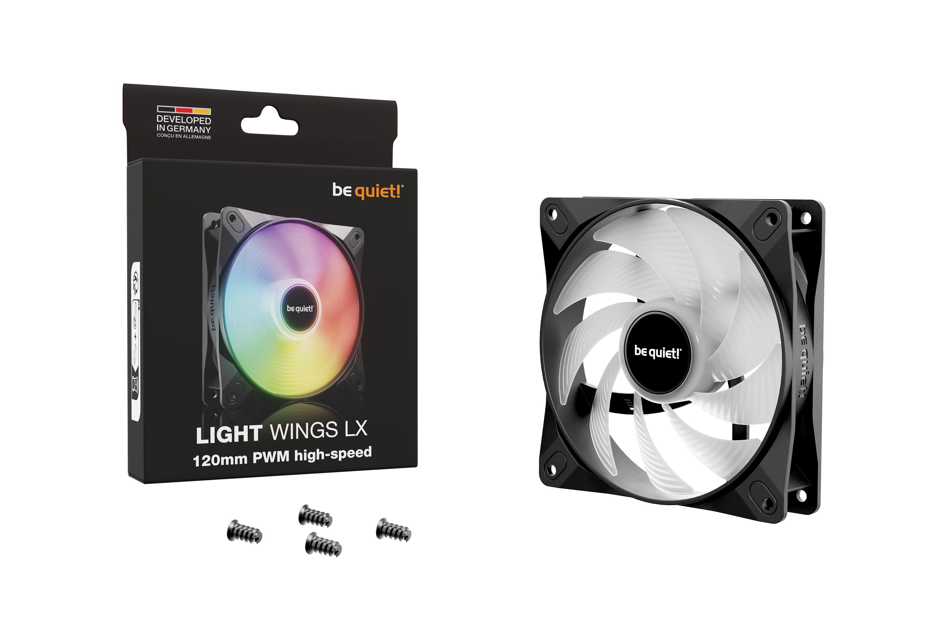 be quiet! Light Wings LX PWM high-Speed Lüfter 140mm Schwarz