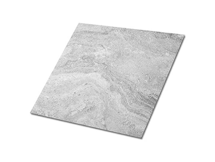 Decormat Selbstklebende Vinylfliesen Dekoartikel Aufkleber Satz von 9 Fliesen - 30x30 cm Bodenbeläge PVC Fliesenaufkleber Wandfliesen für die Küche Grau - Konkrete Grafiken