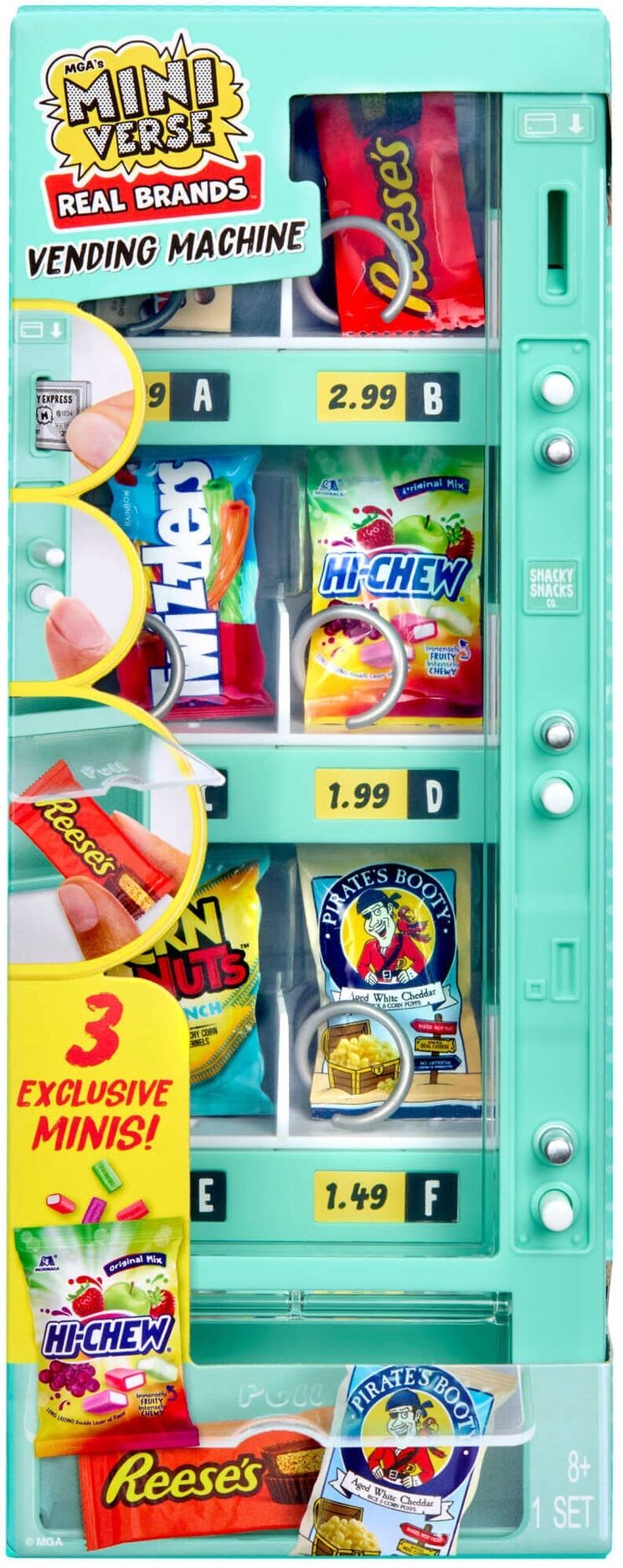 MGA Entertainment MGA's Miniverse Real Brands Vending Machine Playset - Interactive Toy for Kids - Includes Mini Cards and Miniature Snack Items - Ages 6 and Up
