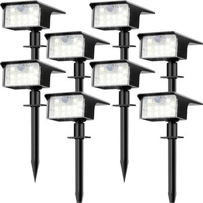 Uplift Picks Solar Motion Sensor Spot Lights Outdoor Waterproof Garden Landscape Lights 8 Packs black & White 0 5 Watts