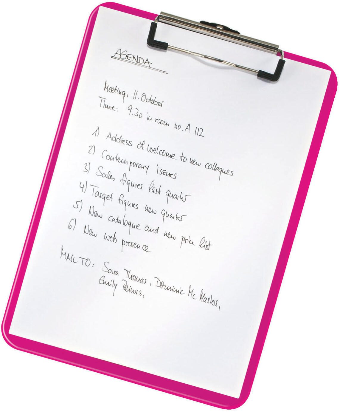 LEITZ Klemmbrett WOW DIN A4 pink 39710023