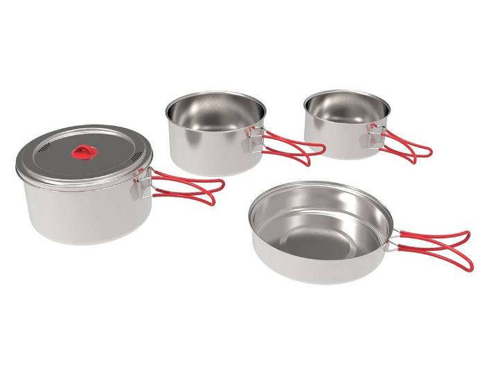 Coghlans Kochtopf, (Coghlans Camping Edelstahlkochset 'Family)