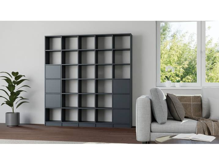Étagères bibliothèque en MDF sur mesure Mélaminé premium Noir
