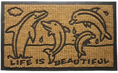Coir Dolphin Family Doormat