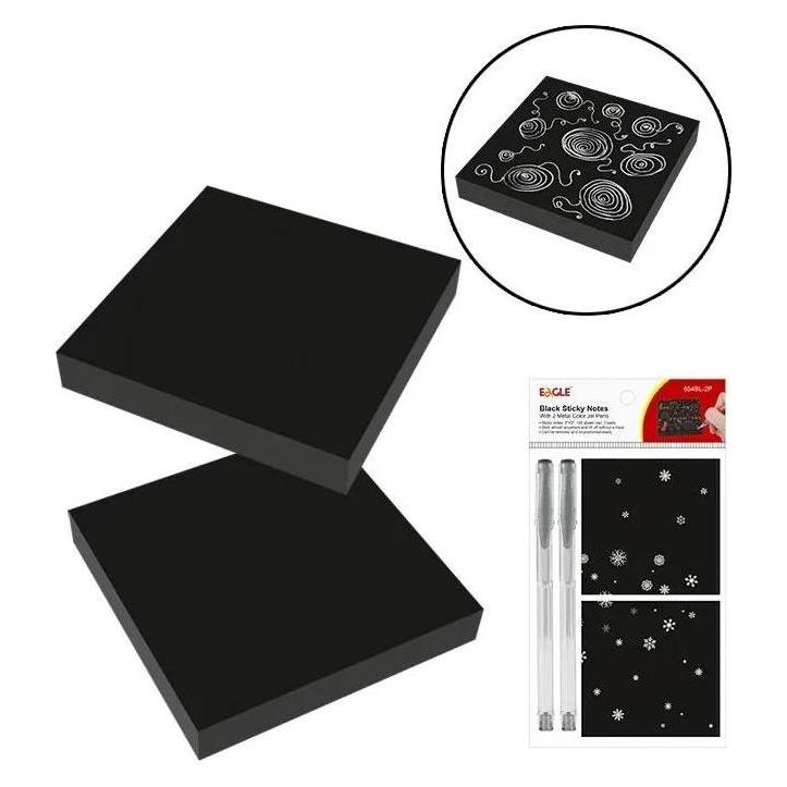 Eagle Selbstklebendes Notizbuch 75x75 + 2+2 EAGLE-Stifte (Blanko) (41952875)