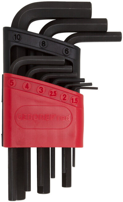 Gedore Set de tournevis d’angle hexagonal 6 pans 1,5-10 mm 9 pièces R36605009 ; Gedore Red (3301331)