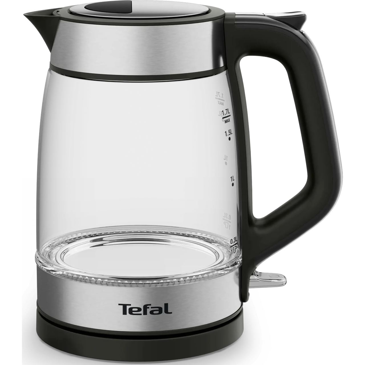 Tefal KI6058 Glas (transparent/silber, 2.200 Watt, 1,7 Liter)