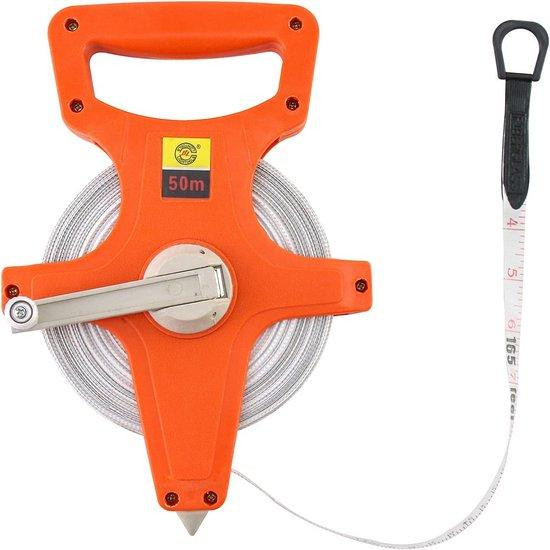 Impact Life Professioneel Fiberglas Meetlint, 50 Meter, Dubbelzijdig