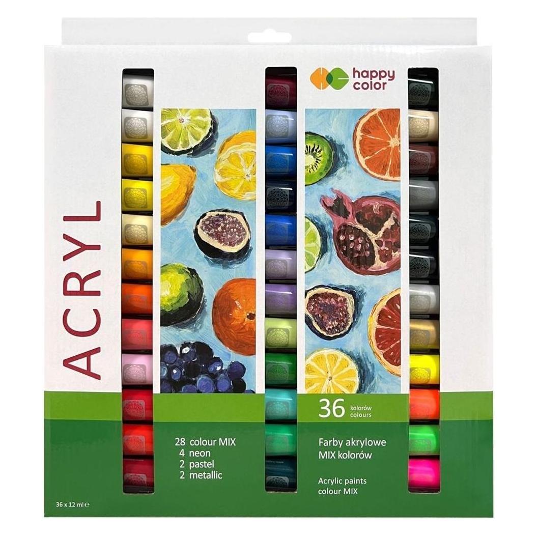 GDD Acrylfarbe 12 ml 36 Farben HAPPY COLOR (12 ml) (54626334)