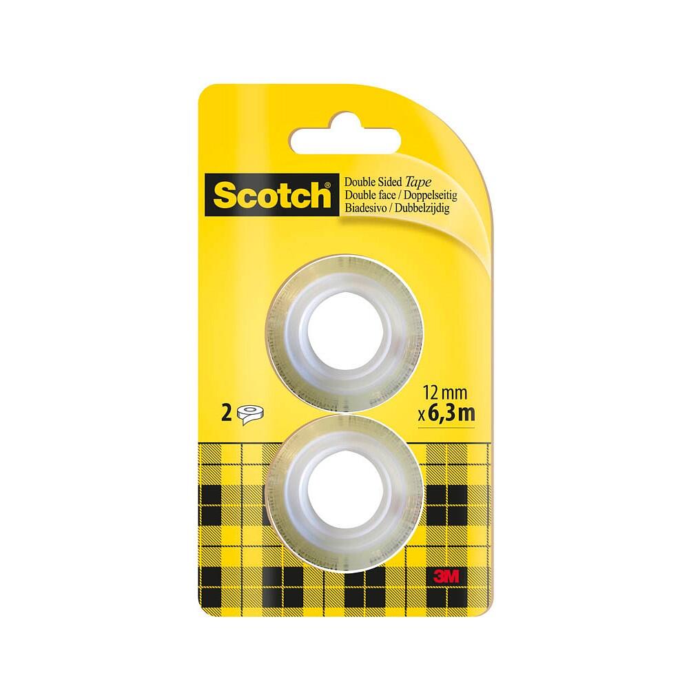 Scotch doppelseitiges Klebeband 12 mm x 6.3 m milchig/transparent 136R2
