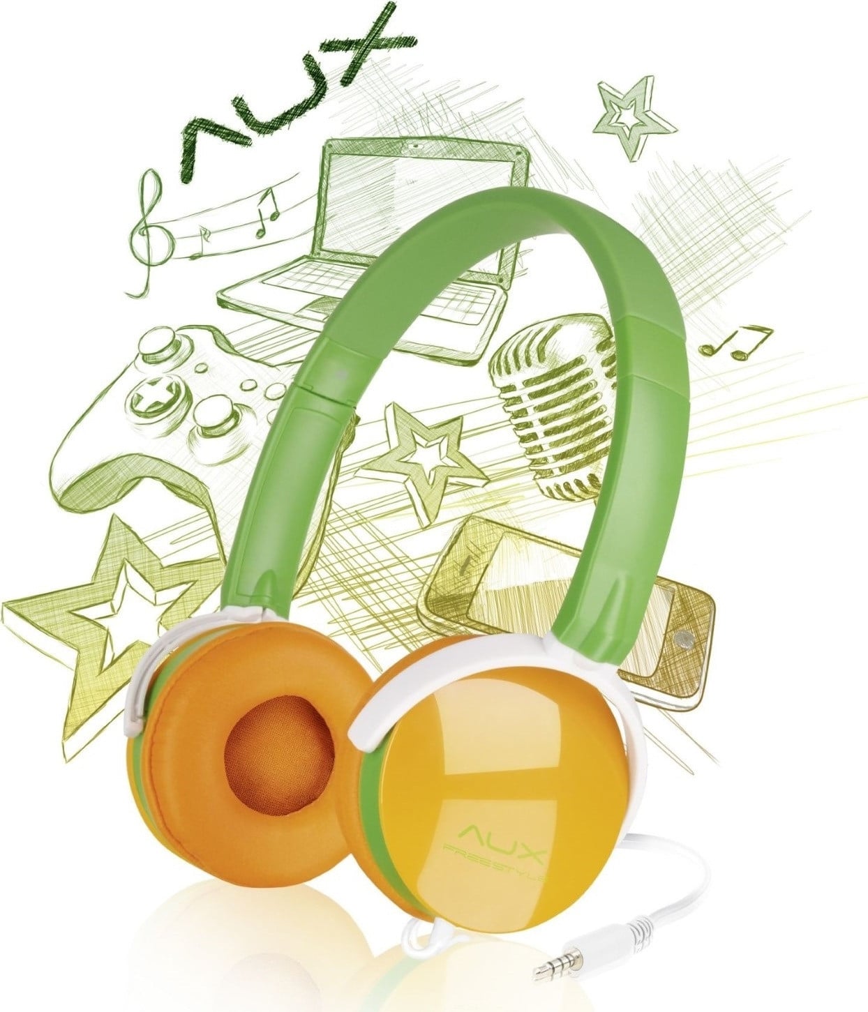 Speedlink Draadloze Stereo-koptelefoon - Groen/Oranje