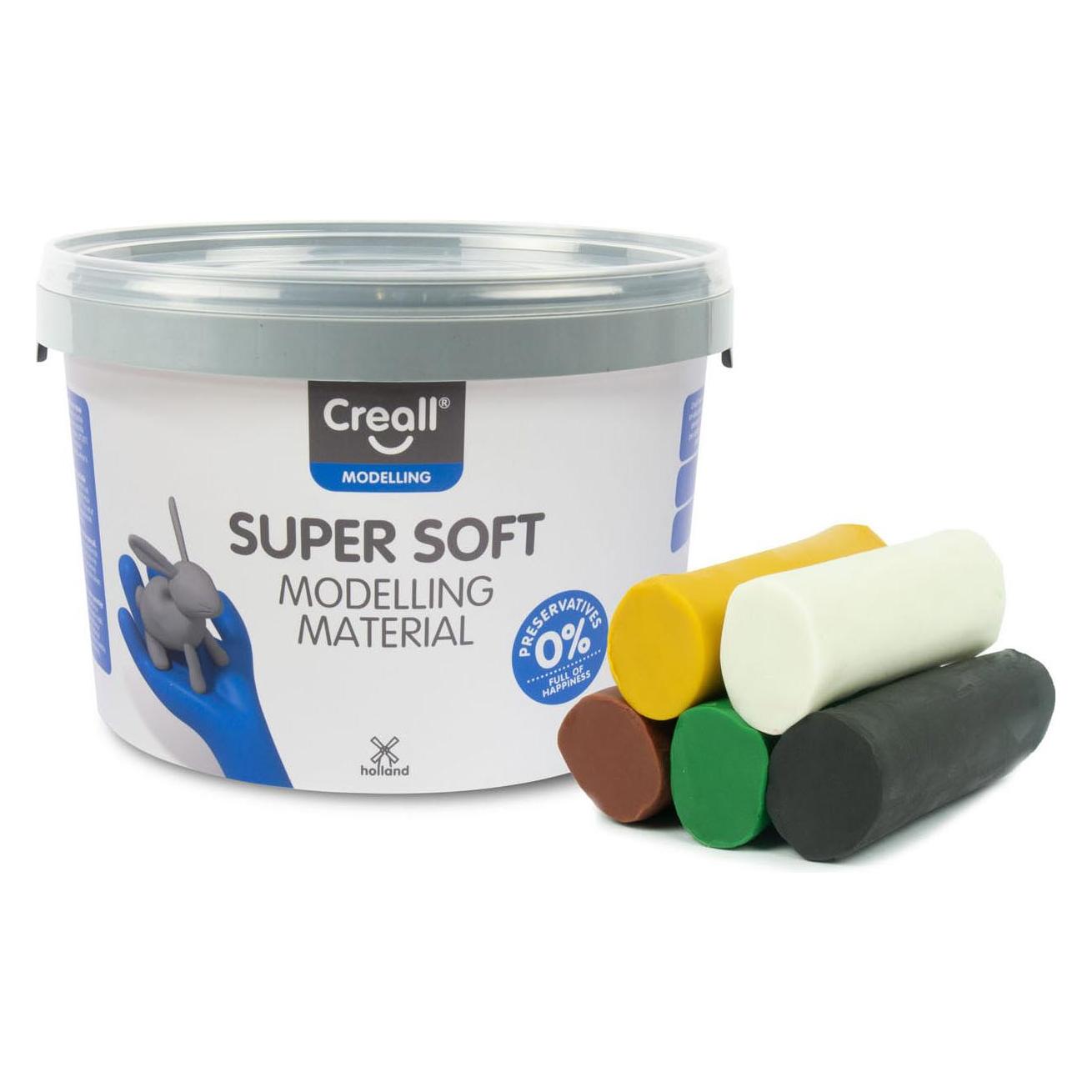 Creall Supersoft Klei Safari kleuren, 1750gr. (25.090)