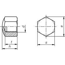 Fuchs+Sanders Hutmutter, niedrige Form 0617/001/01 4