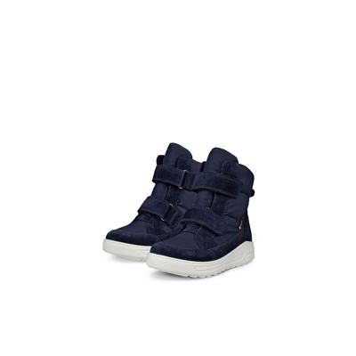 Klettboot ECCO "ECCO URBAN SNOWBOARDER", Mädchen, Gr. 27, Textil, blau (night sky, night sky), Leder, Textil, Schuhe, Winterboots, Winterstiefel, Snowboots mit GORE-TEX