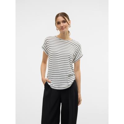 Vero Moda "VMBRIANNA SS O-NECK PULLOVER BOO REP" mit überschnittenen Schultern mit Umschlagsaum
