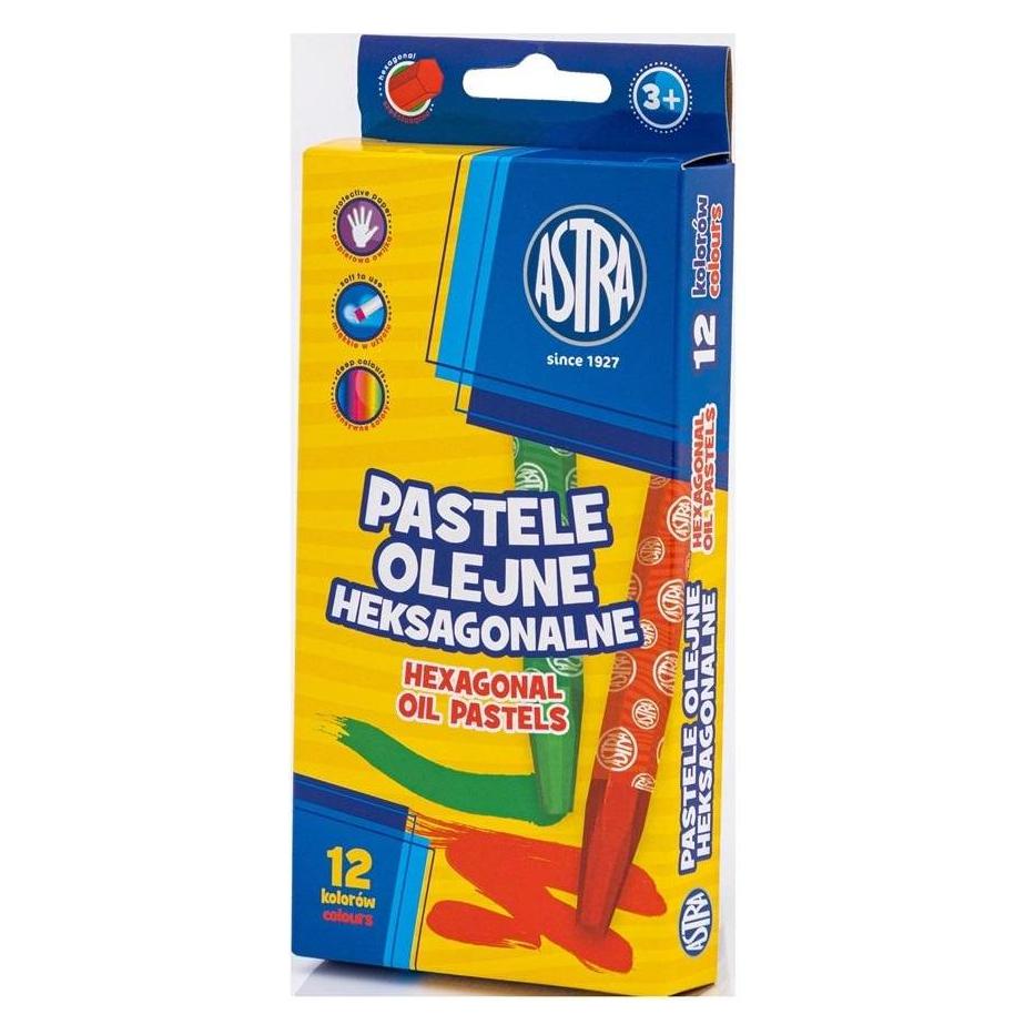 Astra Sechseckige Ölpastelle 12 Farben (12x) (54626498)
