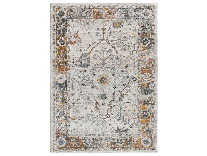 Tapis vintage oriental beige/rouille/bleu 154x230 cm