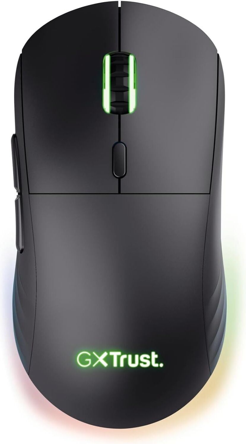 Trust Gaming GXT 927 Redex+ Wireless Gaming Mouse – 25K DPI, Ultra-Low Latency, 94-Hour Battery, RGB Lighting, Kailh Switches, 6 Programmable Buttons, Rechargeable – Black, New
