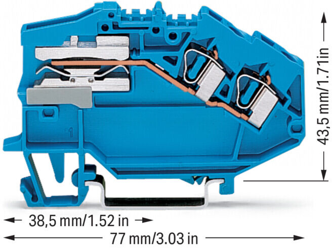 WAGO Connecteur de séparation 781-643 0,08-4 mm² bleu (781-643)