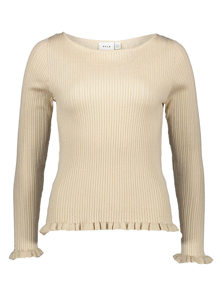 Vila Longsleeve in Creme - S