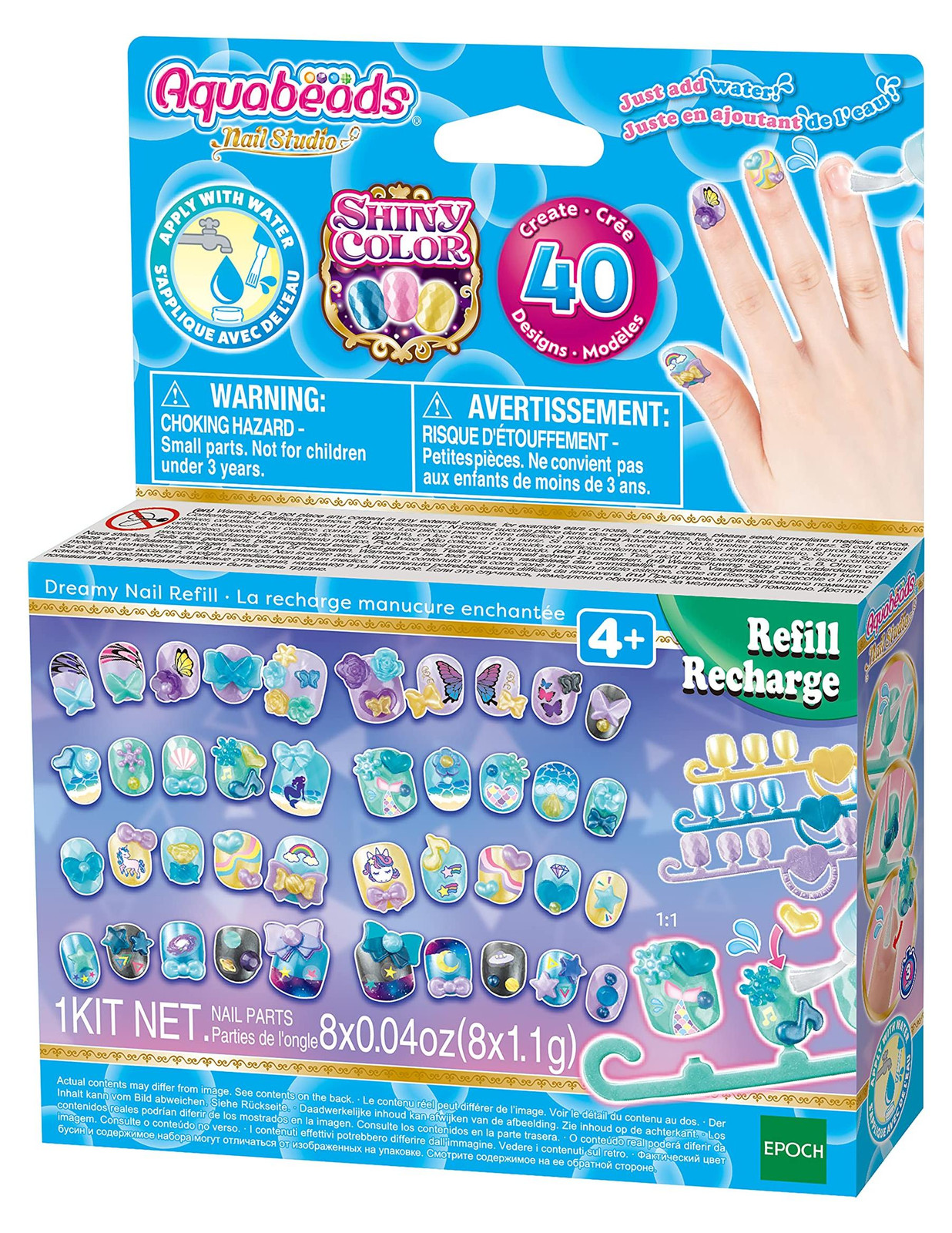 Aquabeads Enchanted Manicure Refill - Watergebaseerde nagels voor kinderen