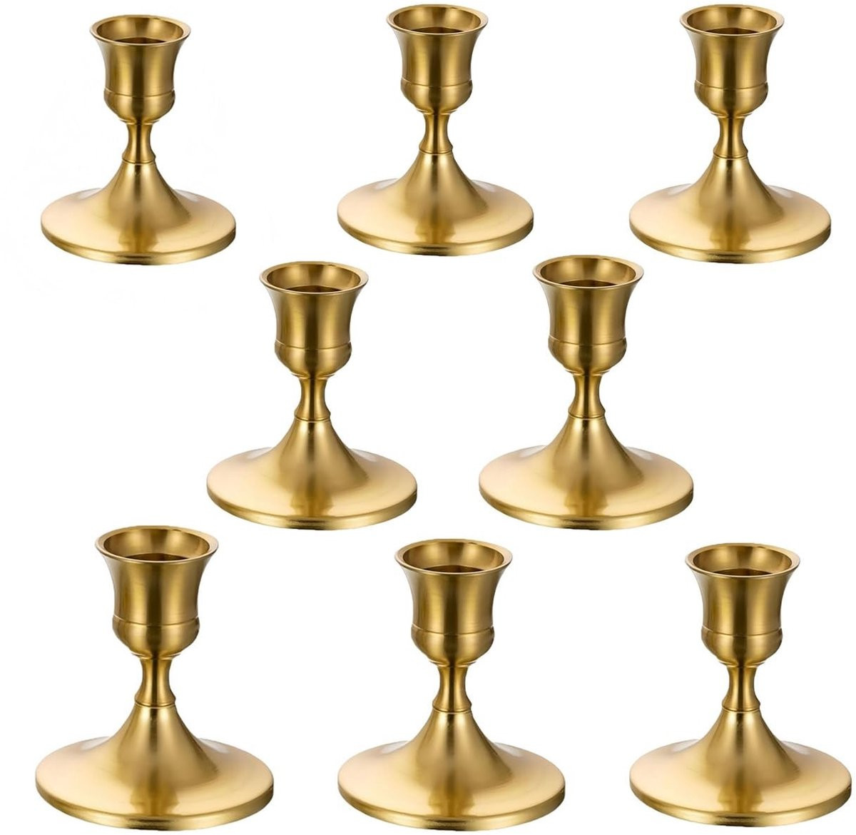 Omgoods Elegante Gouden Kaarsenhouders voor Taper Kaarsen