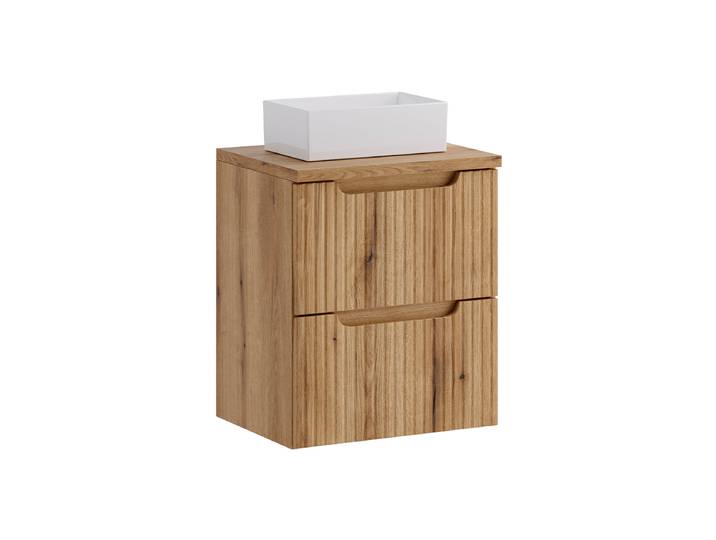 Meuble simple vasque 50cm 2 tiroirs Riva Bois