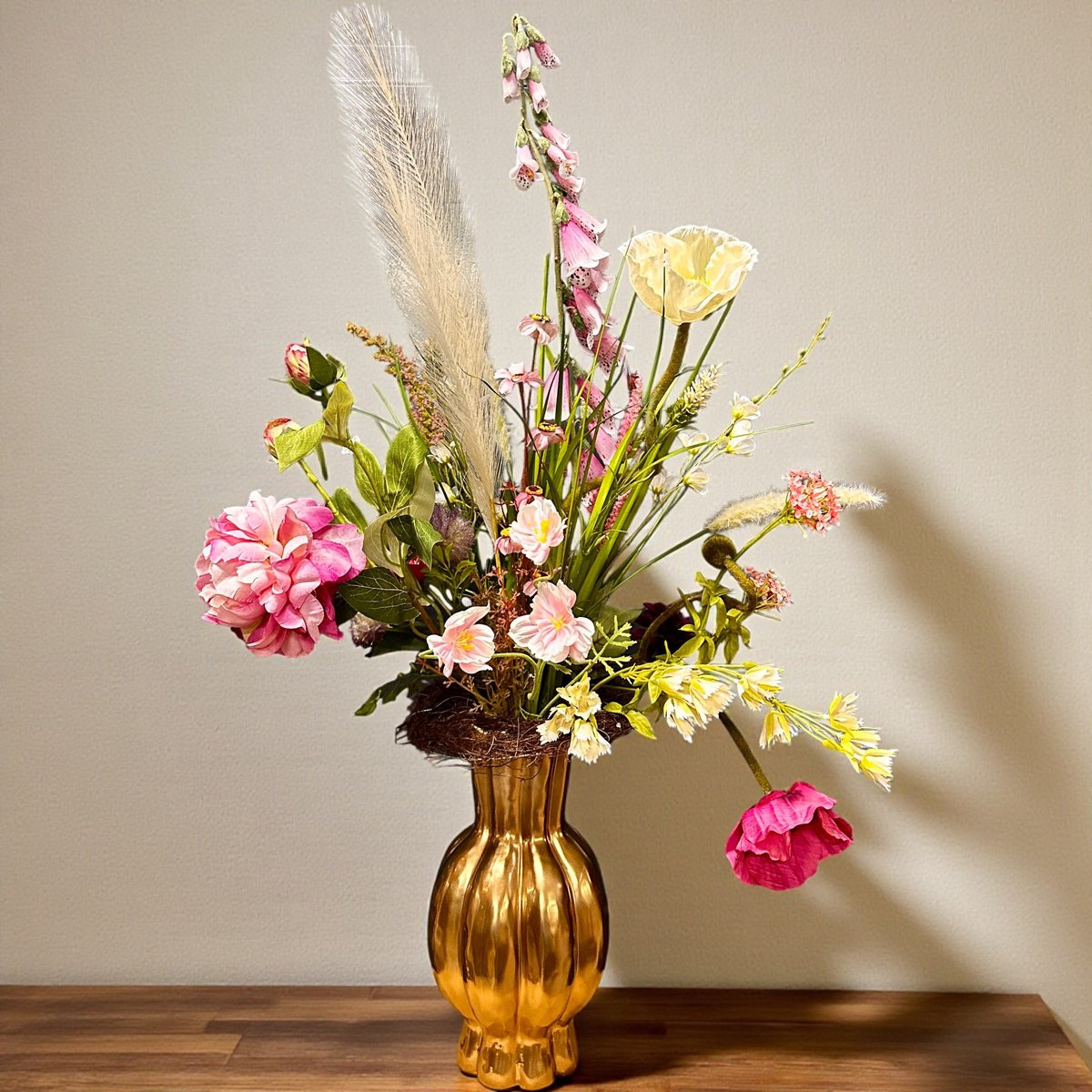 Seta Fiori Kunstbloemen Veldboeket in Roze Tinten