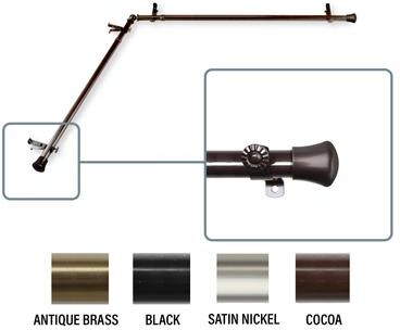 "InStyleDesign 13/16"" Single Corner Curtain Rod"