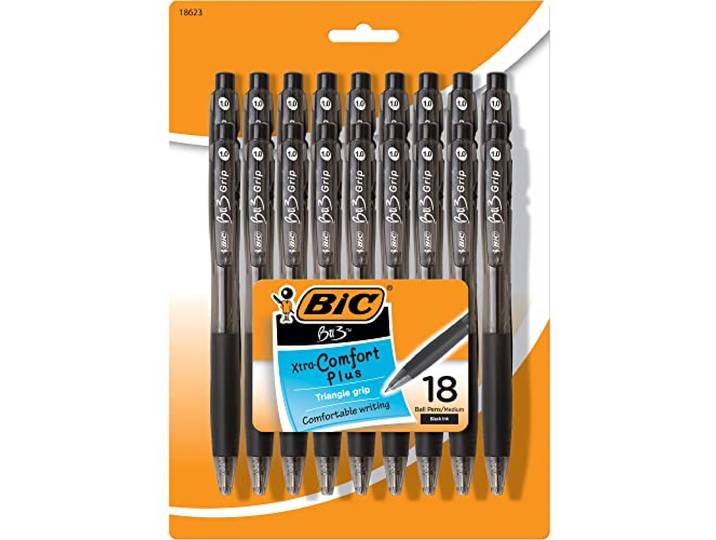 Bic BU3P18-BLK Zwart BU3TM Intrekbare Balpunt Pennen 18 Count