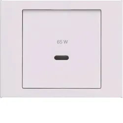 Berker 48607009 Zentralstück für USB Serie K.x, polarweiß glänzend