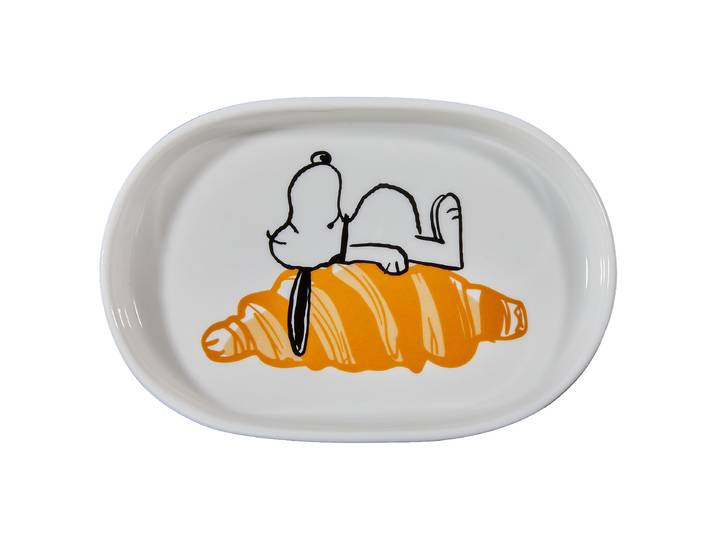 Assiette décorative Snoopy 14 x 2 x 10cm Blanc/Blanc