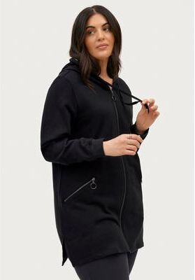 Plus Size Women's Ellos Studio French Terry Zip-Front Hoodie With Zip Pockets by Ellos Studio in Black (Size 10/12)