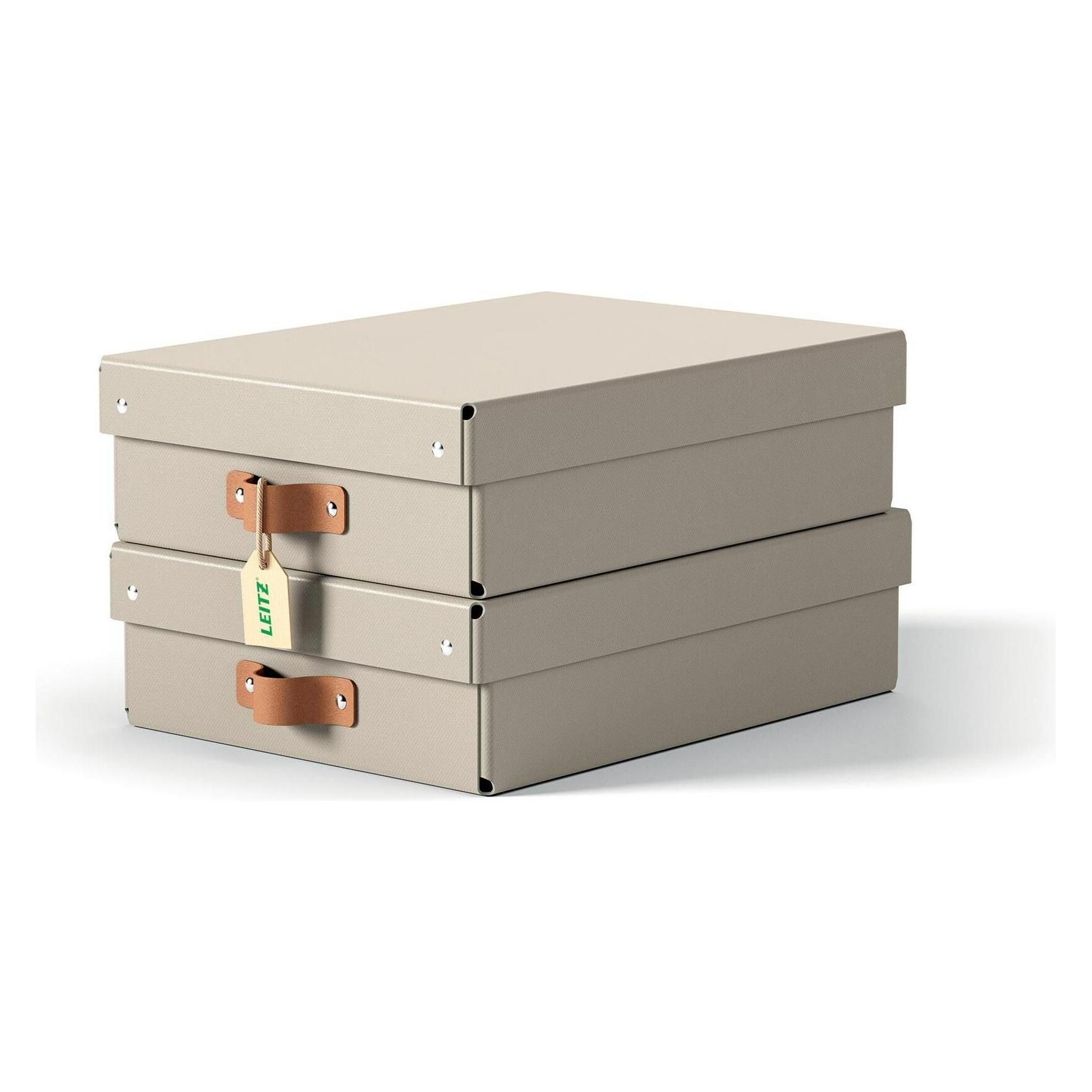 Leitz Archivbox Puro Recyclingkarton Mittelgross und Flach mit Deckel (A4, A5) (61480012)