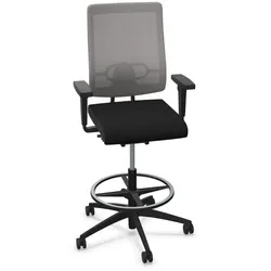 Sedus black dot net Bürostuhl mit Netzrücken Counterausführung - Hellgrau (M45) / Era Forward schwarz (CSE14)