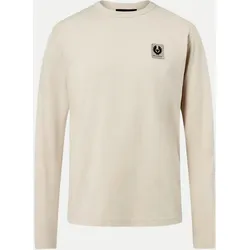 Langarm-T-Shirt mit Phönix-Aufnäher Beige L