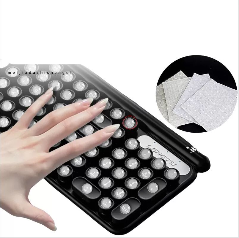 INF Transparente zylindrische 12x4mm Tastenaufkleber für Nageldesign-Tastaturen (64 Stück)