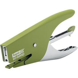 Rapid Heftzange S51 Supreme Soft Grip, aus Metall, grün, geschlossene Heftung, Heftleistung bis 15 Blatt