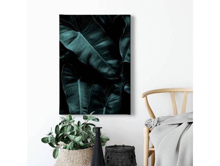 Impression sur toile Jungle Polyester PVC / Épicéa Vert 50 x 70cm