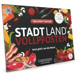 Denkriesen - Stadt Land Vollpfosten® Grillparty Edition –"Jetzt geht's um die Wurst."| A4 Spielblock