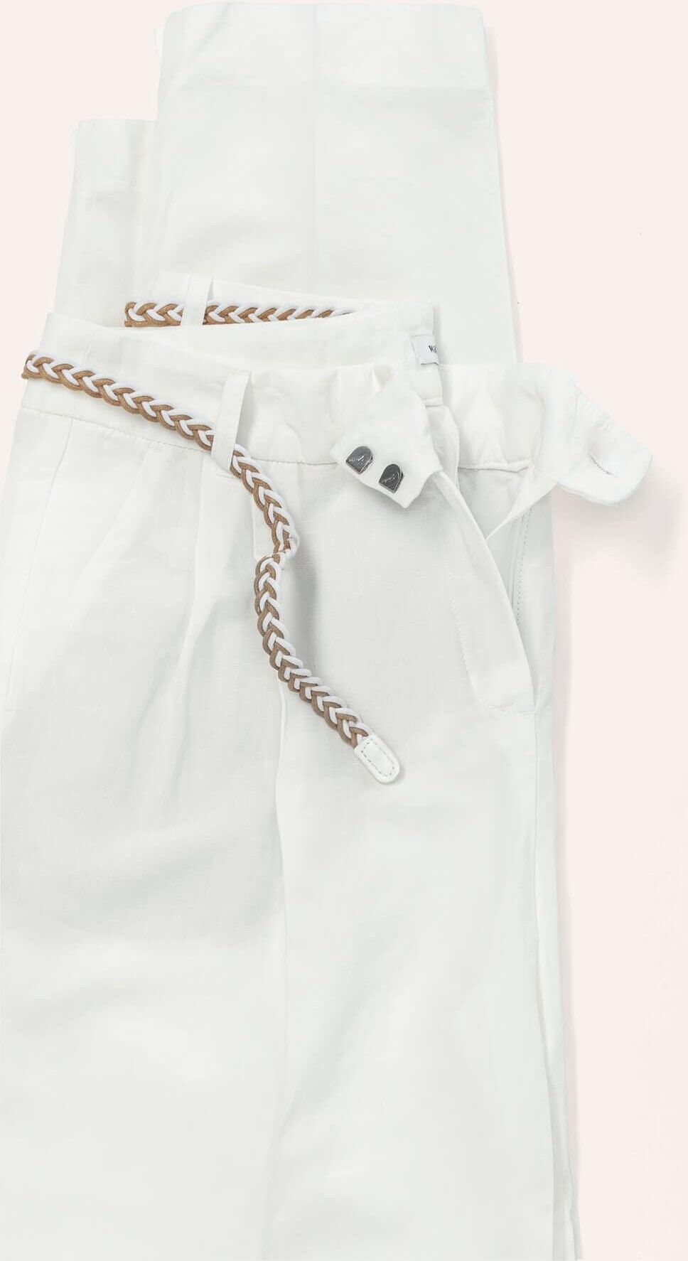 Walbusch Leinenmix Chino, Regular Fit#normale Größen#Kurzgrößen, Farbe Beige, 46, erfrischend und luftig inklusive Gürtel Damen