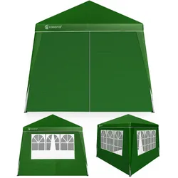 Faltpavillon Capri Grün 3x3m inkl 4 Seitenwänden UV-Schutz 50+