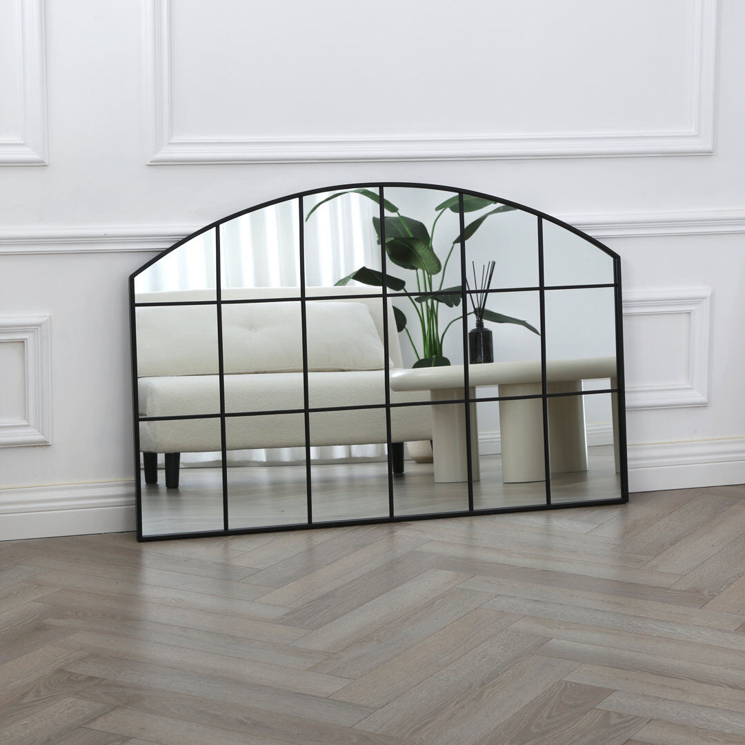17 Stories Naquasia Arch Full Length Mirror Black 120cm H X 80cm W X 2cm D