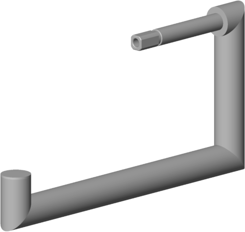 Dornbracht Rohr mit Aufnahme 90282264100-06 platin matt